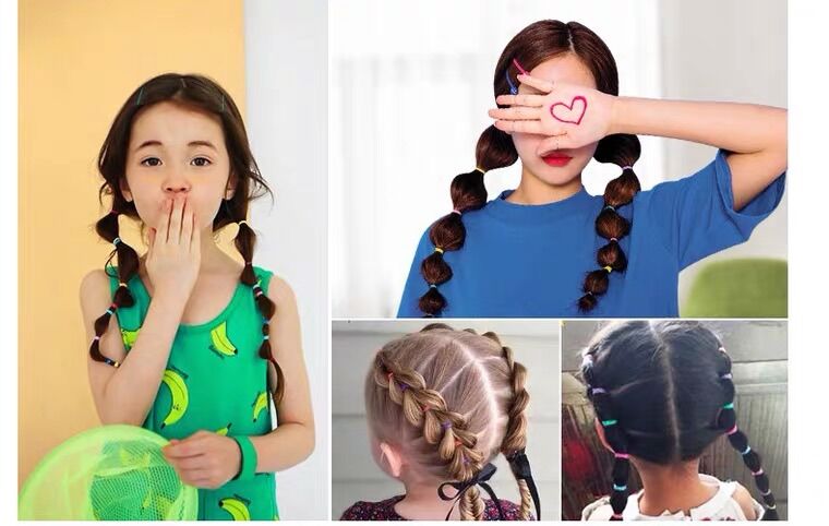 Dây thun cột tóc 500 sợi thun co giãn chắc chắn