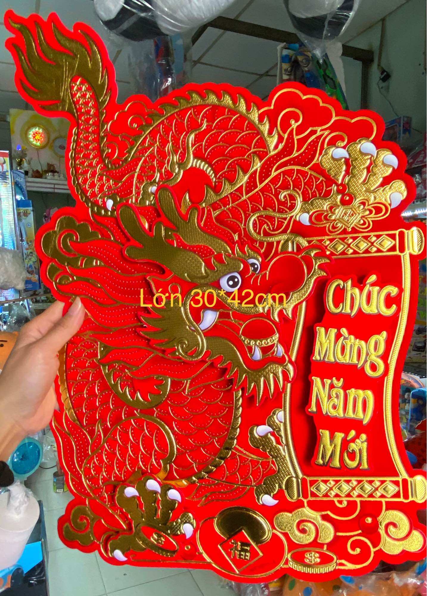 Decal trang trí tết mẫu mới 2024