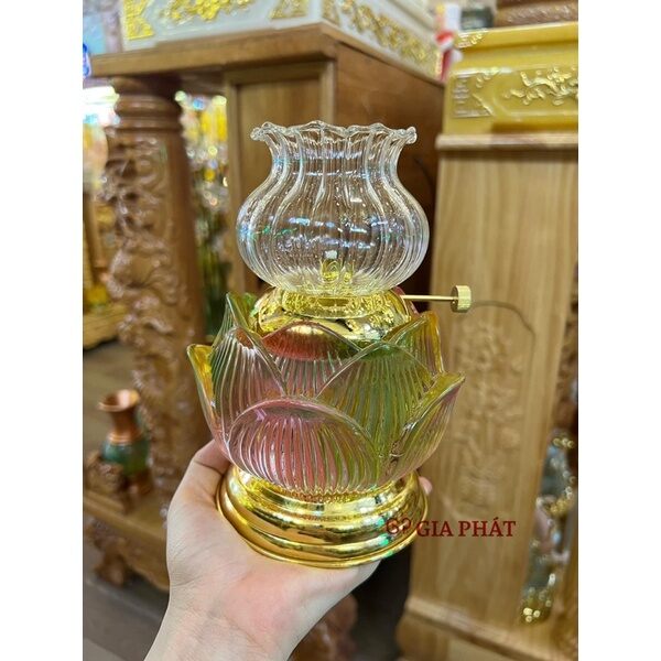 ĐÈN DẦU THỜ HOA SEN