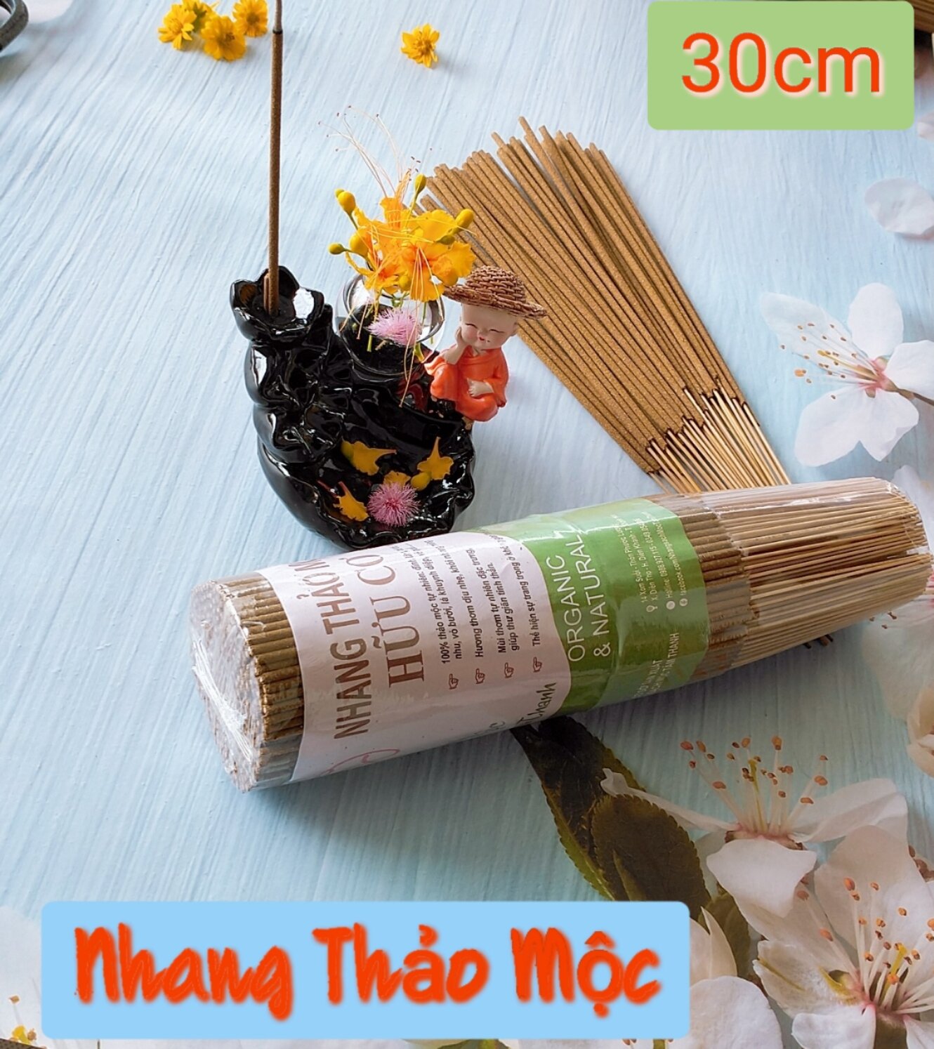 Nhang thảo mộc mộc tâm thanh - 30cm - 500g