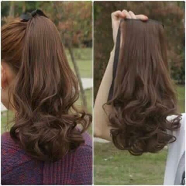 [HCM]CỘT TÓC GIẢ XOĂN NGẮN 38cm C009