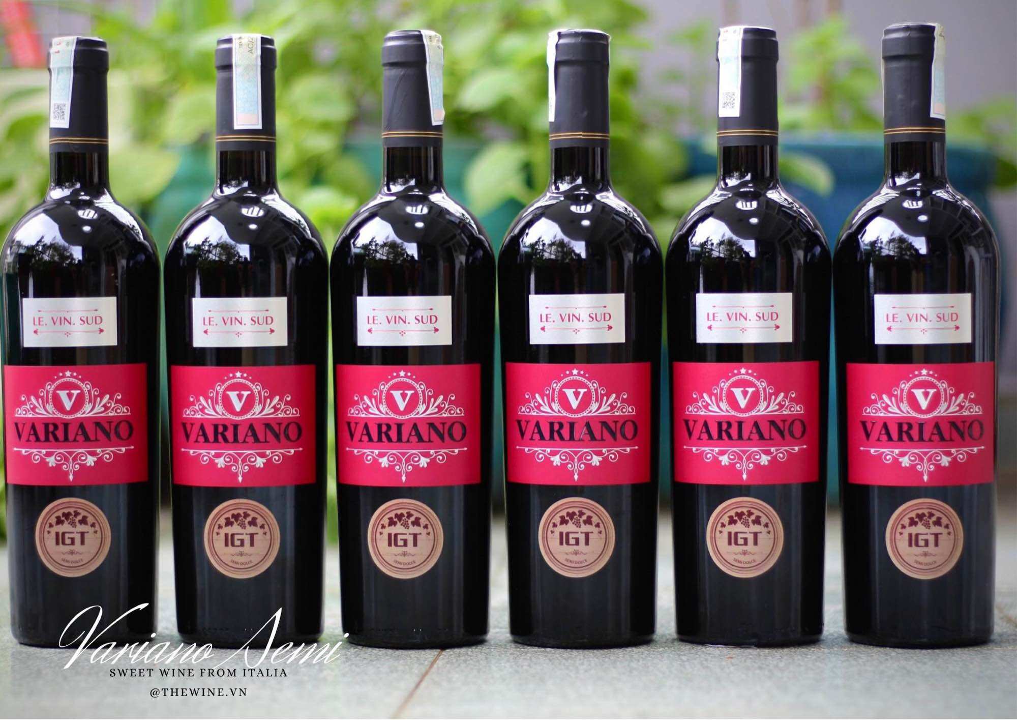 (Hộp miễn phí) Rượu vang ngọt Ý VARIANO SEMI DOLCE