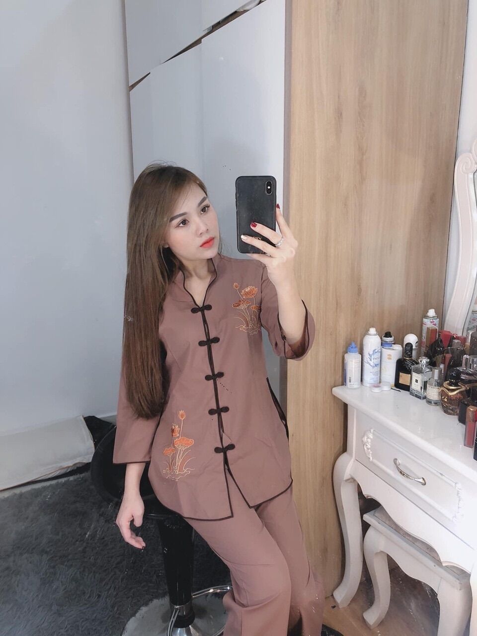 Đồ lam đi chùa, thời trang nữ cổ tàu nút thắt
