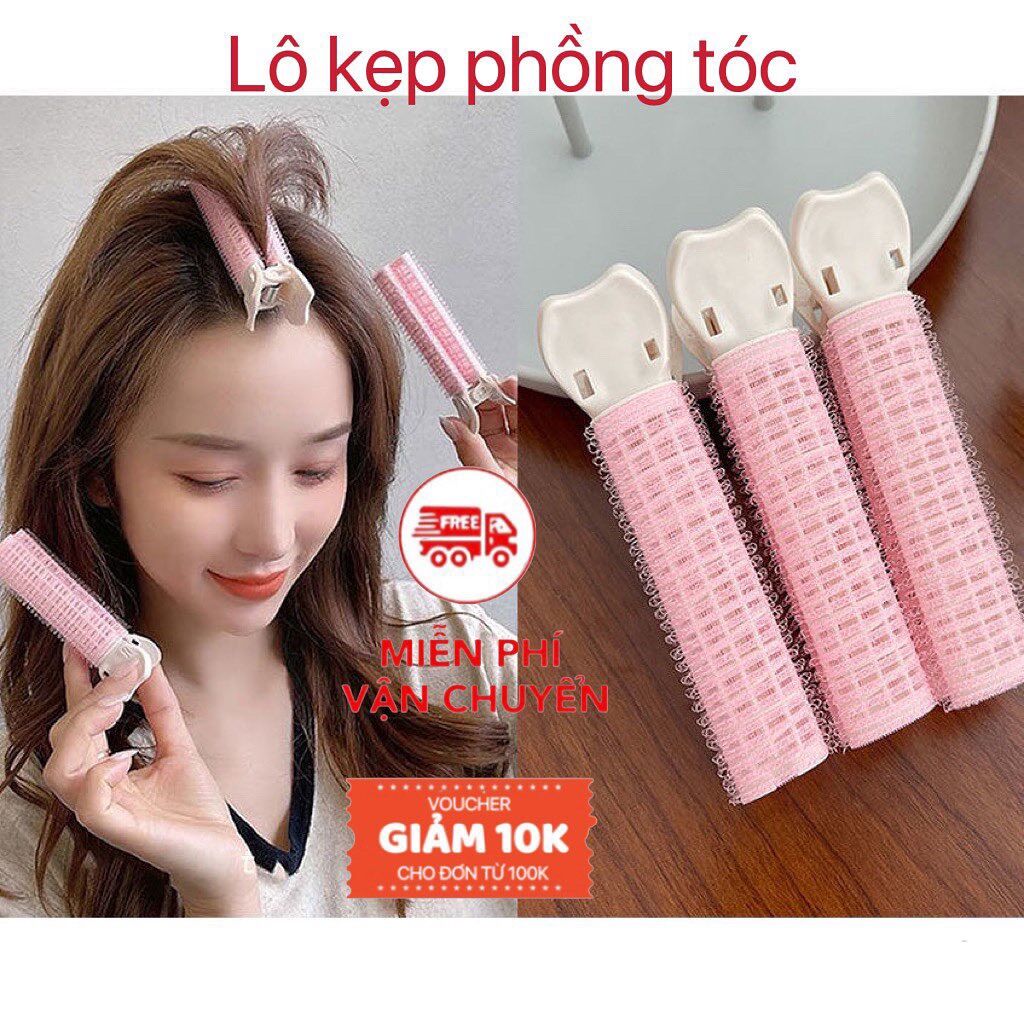 Lô cuốn phồng chân tóc Hàn Quốc dạng kẹp tiện lợi