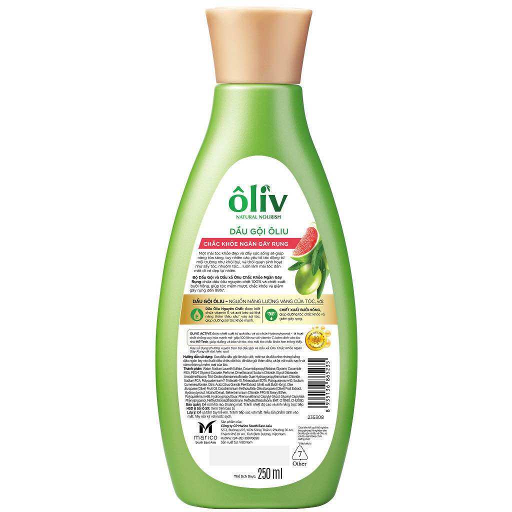 Dầu Gội Ôliv Chắc Khỏe và Bồng Bềnh 250ml