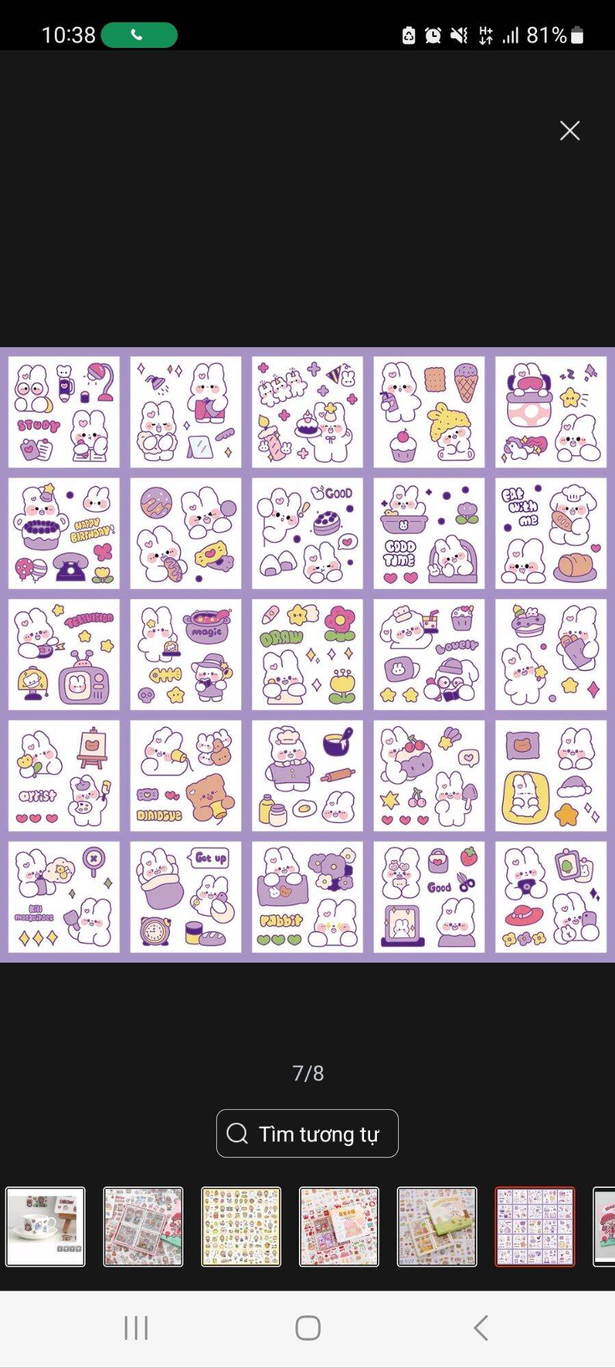 set 20 tấm sticker cute