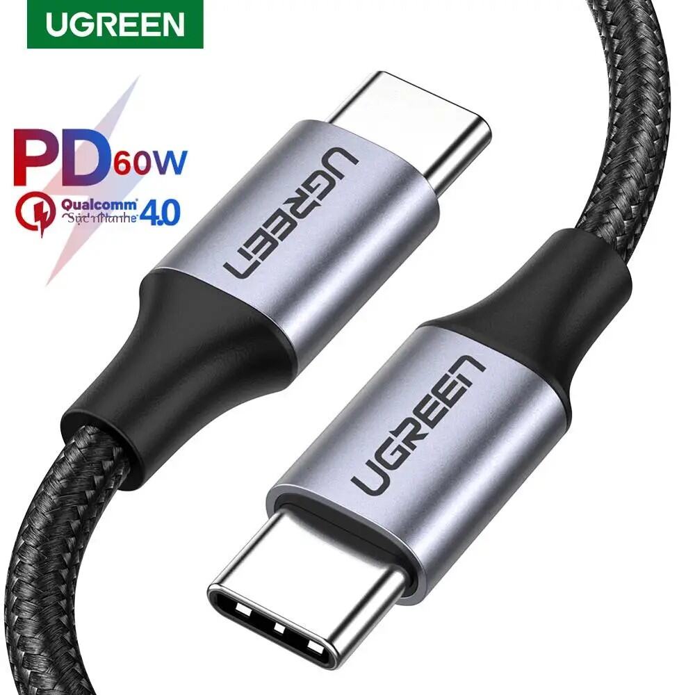 Ugreen USB C Sang USB Loại C Sạc Nhanh 4.0 Pd 60W Cho Macbook Pro Ipad 2020 Samsung S20 Huawei