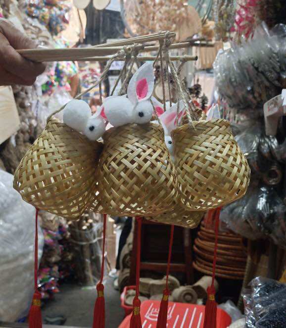 Thỏ bông thỏ ngọc handmade làm đèn lồng trung thu