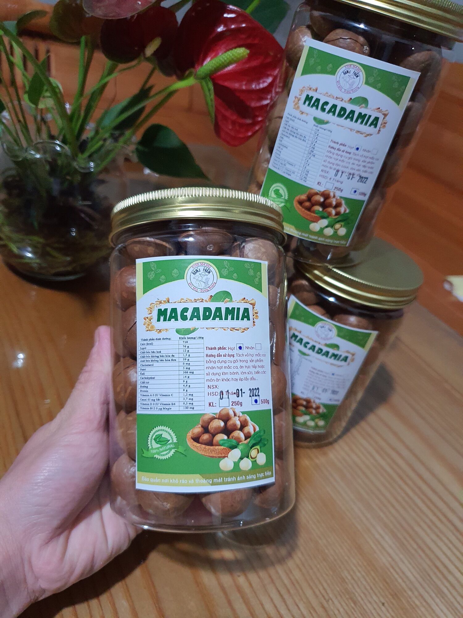 Hạt macca sấy lạnhĐăk lăk 500gr