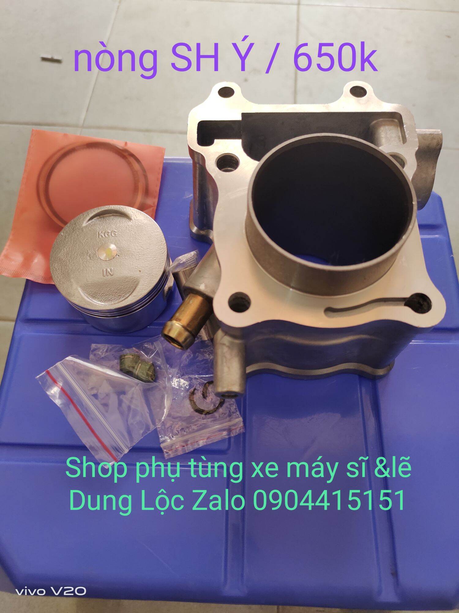 Bộ nòng pitong bạc ( bộ hơi ) dùng cho dòng xe tay ga sh ý, dylan, @ , hàng fai loại một chất lượng cao, bao gồm nòng pitong , bạc, ron, át ,phốt supap,
