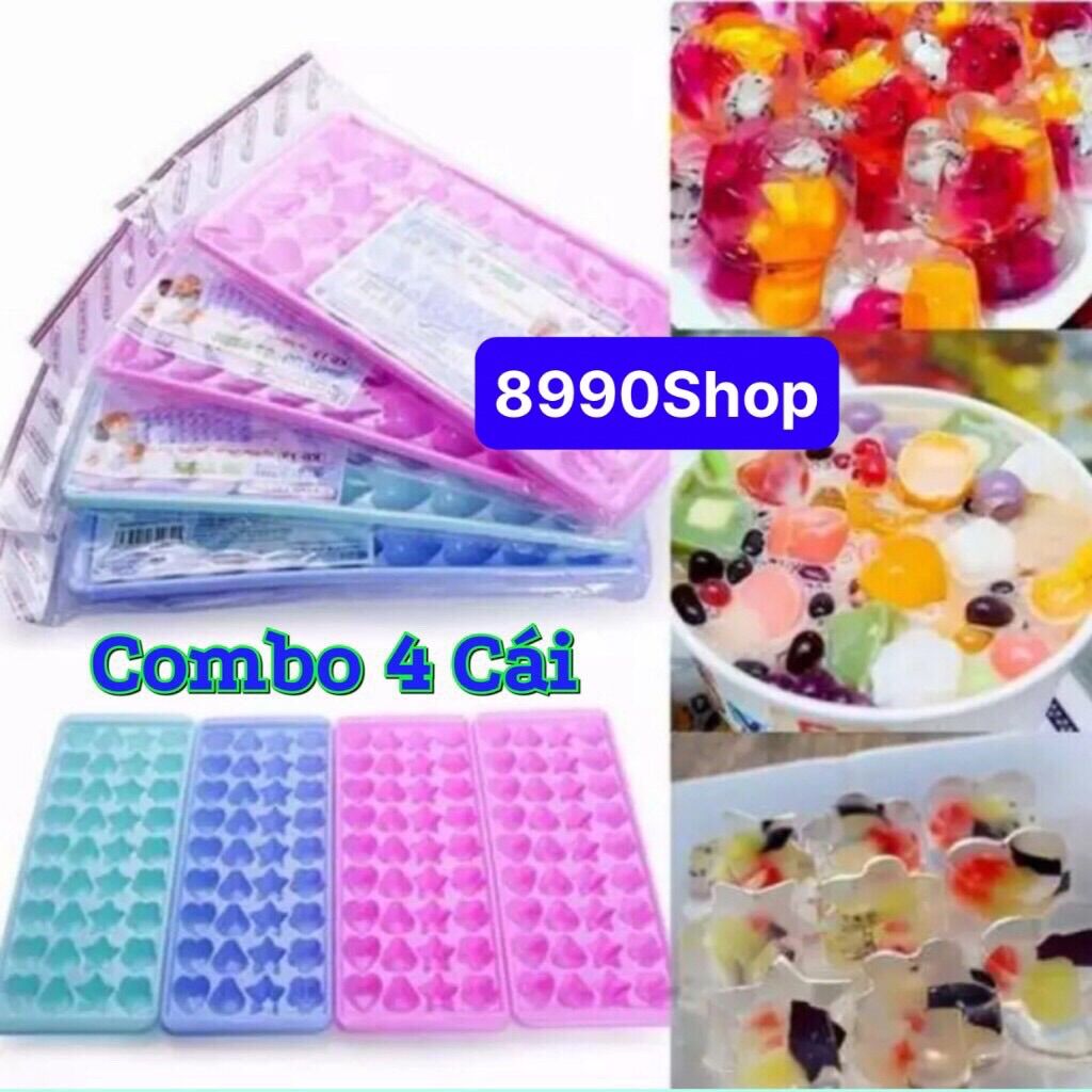 Combo 4 khuôn làm thạch rau cau phô mai 36 viên