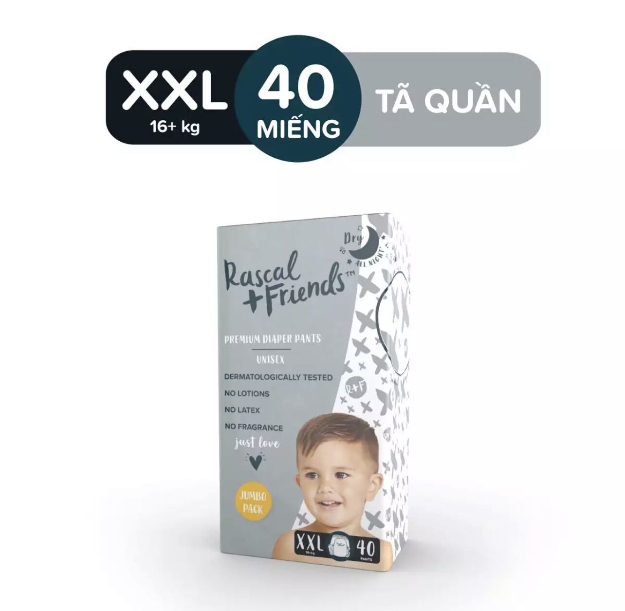 Tả/ bỉm quần rascal & friends size xxl - 40 miếng