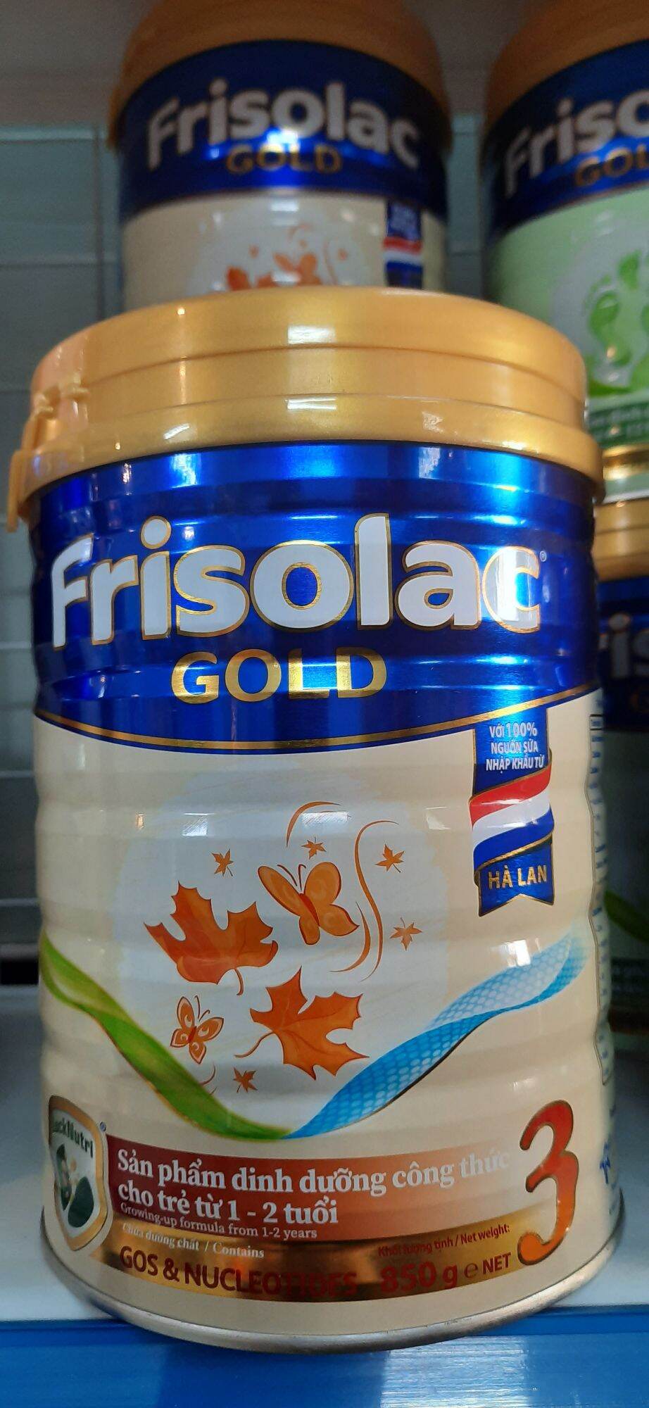 Hộp sữa Frisolac Gold 3 1,4kg. Sản phẩm dinh dưỡng cho trẻ từ 1-2 tuổi
