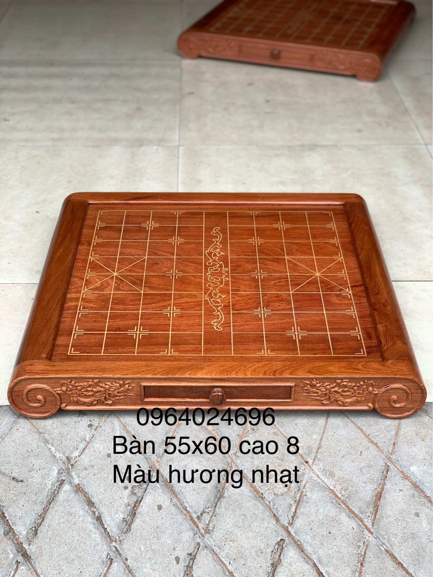 Bàn cờ tướng gỗ hương đá