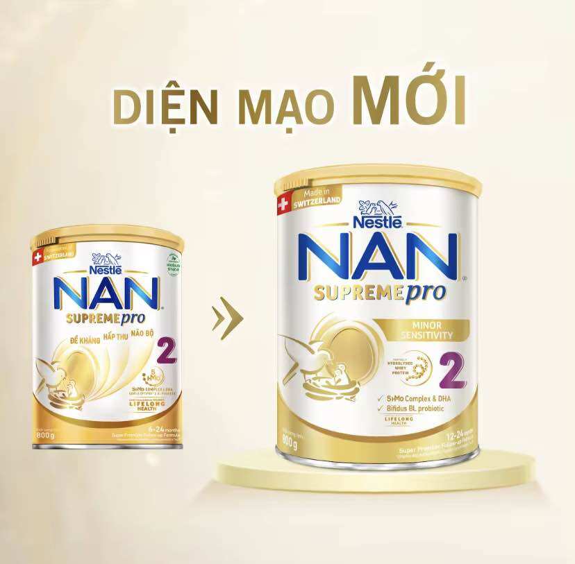 Sữa bột nestle nan supreme pro 2 - hộp 800g