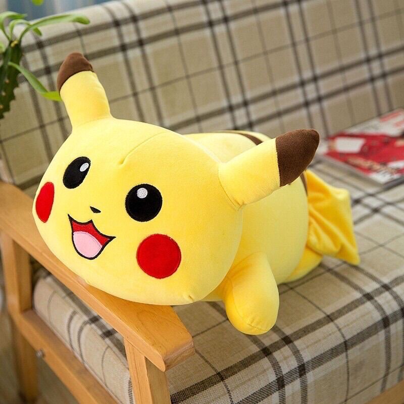 ♥️sỉ giá xưởng♥️thú bông picachu nằm , thú nhồi bông picachu nằm siêu dễ thương mềm êm mịn