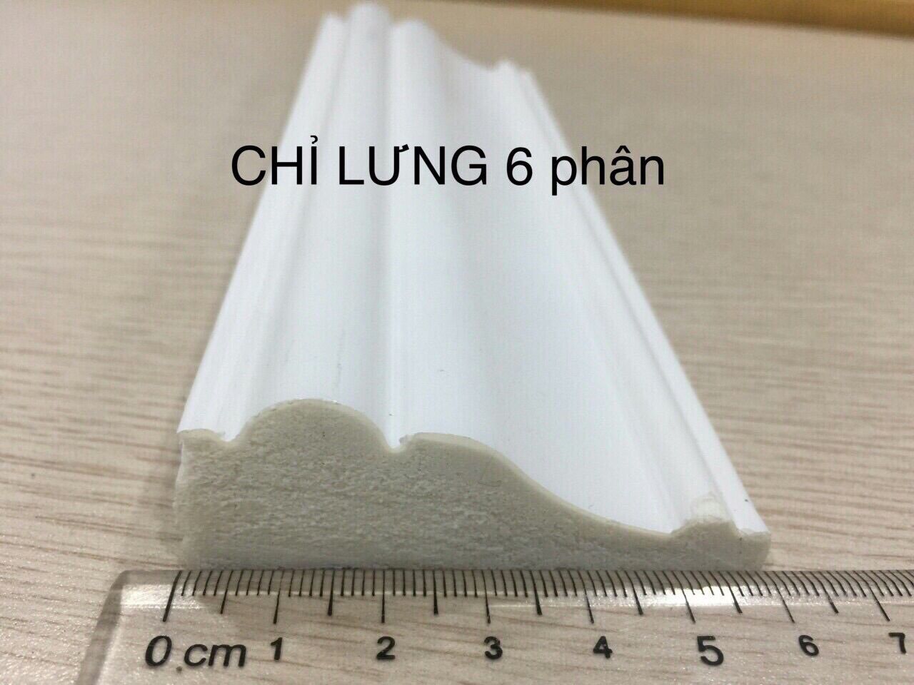 Phào chỉ nhựa ps Hàn Quốc bảng 6cm dài 2,44m