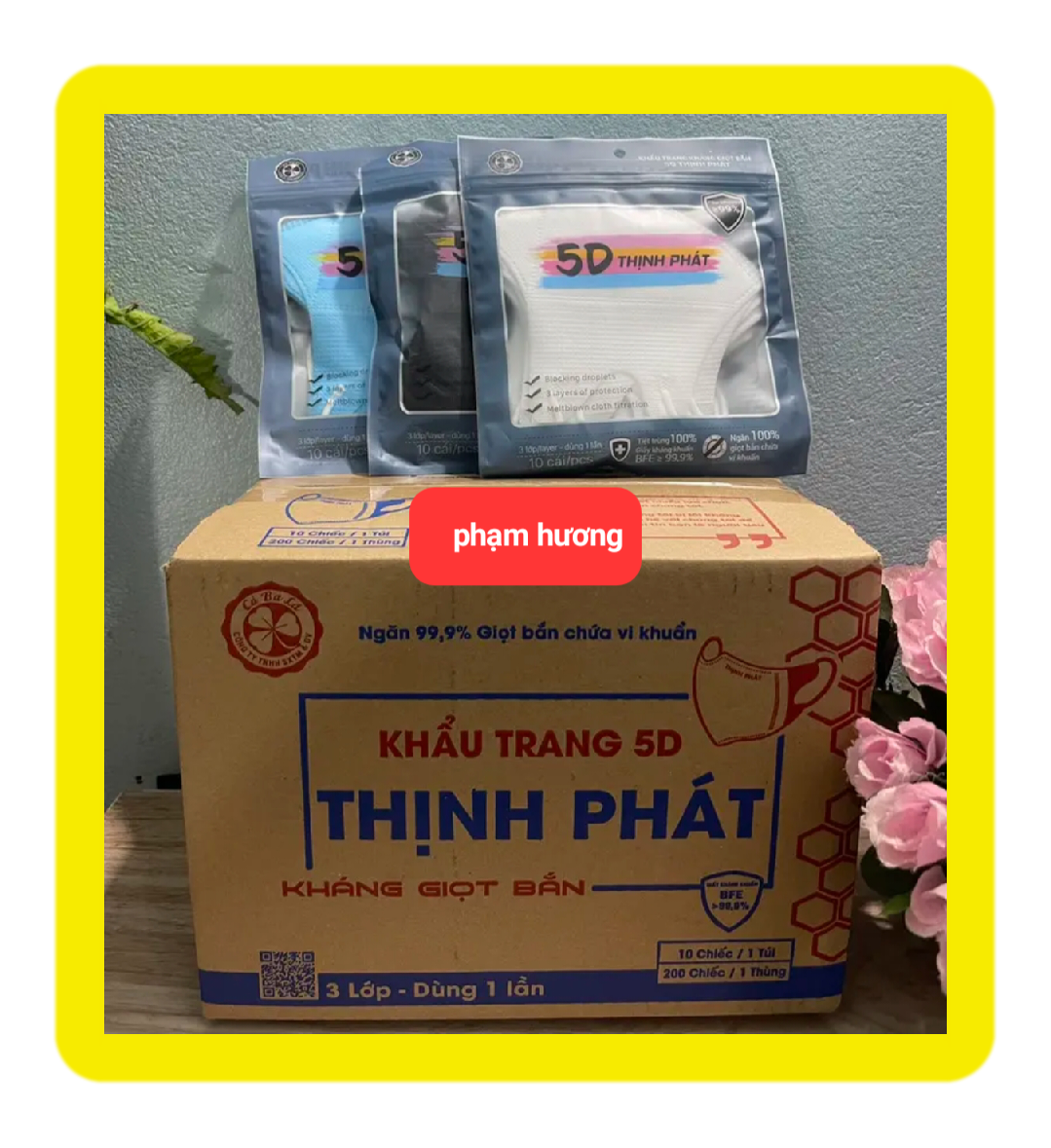 1 túi 10 chiếc khẩu trang 5D mask