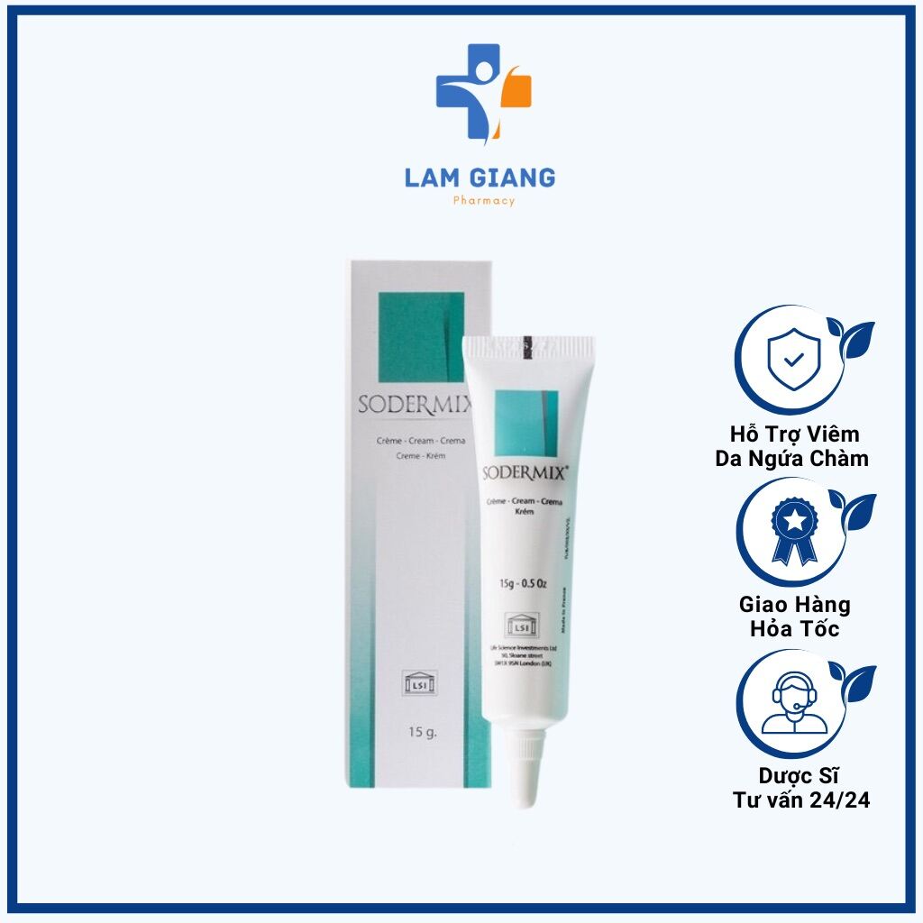 Sodermix kem bôi hỗ trợ viêm da cơ địa,chàm,ngứa,mẩn đỏ,eczema