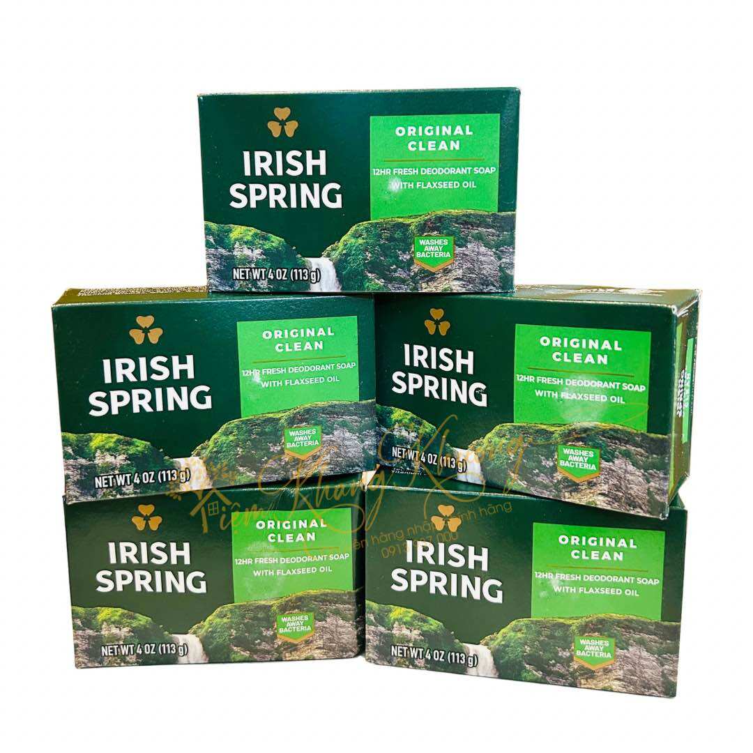 Set 5/10/20 cục Xà bông cục IRISH SPRING ORIGINAL DEODORANT SOAP DÀNH CHO NAM - HƯƠNG THƠM MẠNH MẼ, NAM TÍNH - 113g/cục