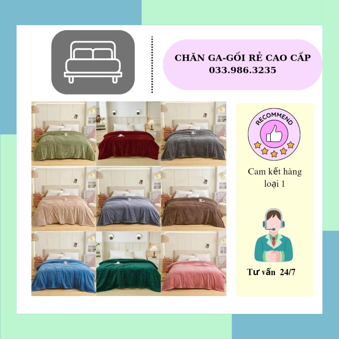 Chăn lông thỏ amari đơn sắc sang trọng kích thước 2mx2m3