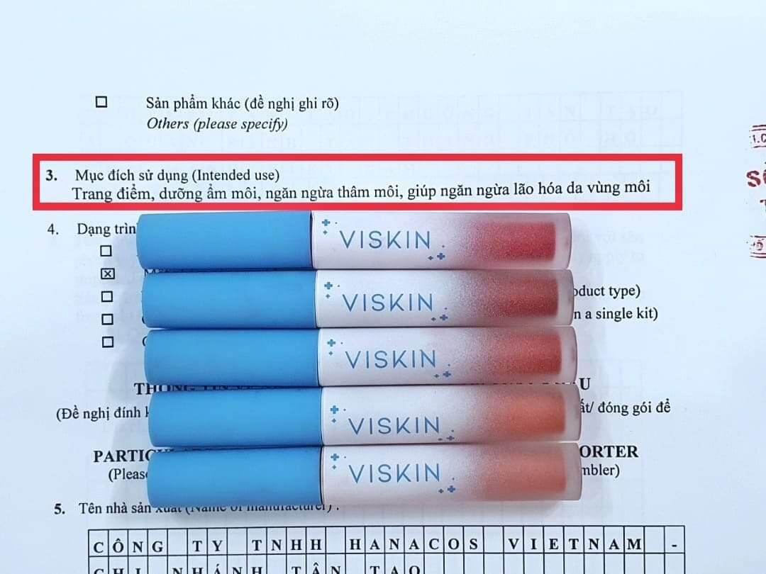 Son kem viện viskin lì không chì dưỡng môi chuẩn da liễu