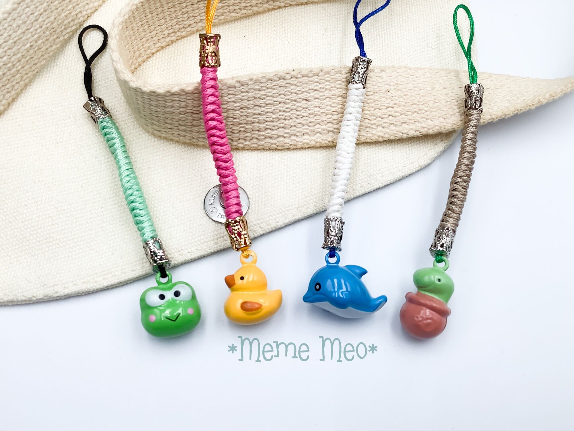 [HCM]Móc khoá dây treo điện thoại chuông thú