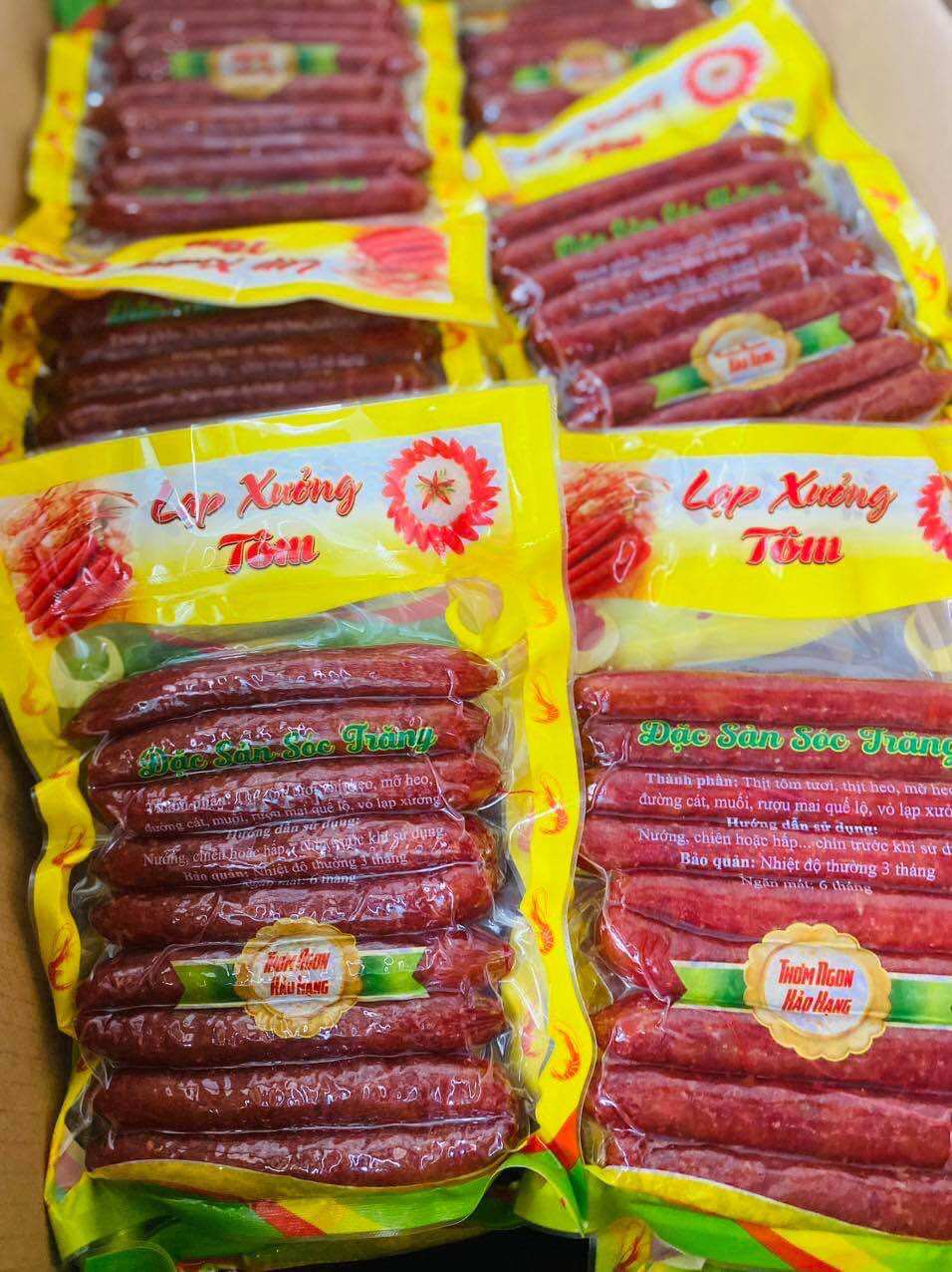 500g lạp xưởng tôm Sóc Trăng siêu ngon