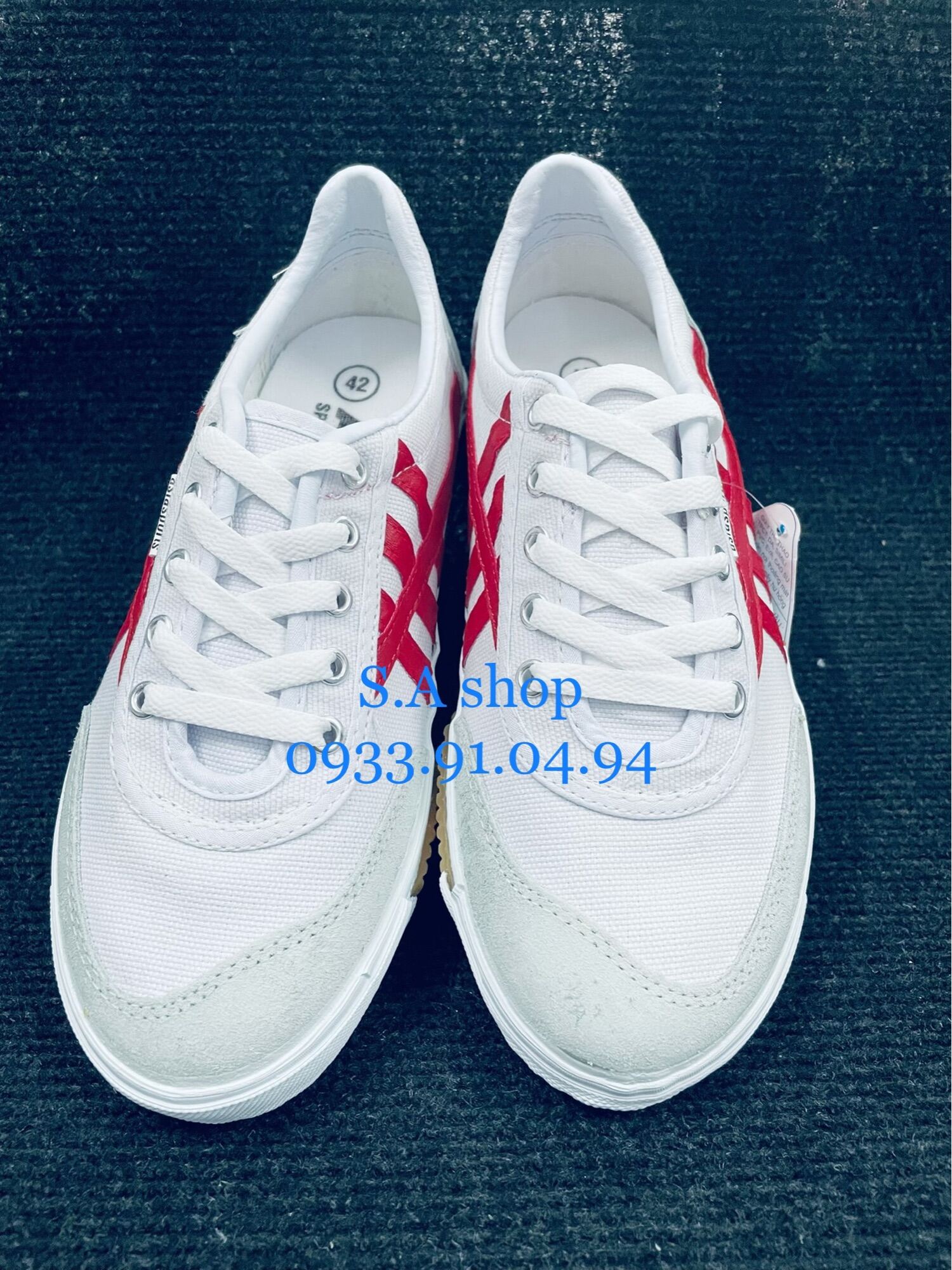 GIÀY THỂ THAO TRẮNG SỌC KIỂU THƯỢNG ĐÌNH CSH03 ASIA