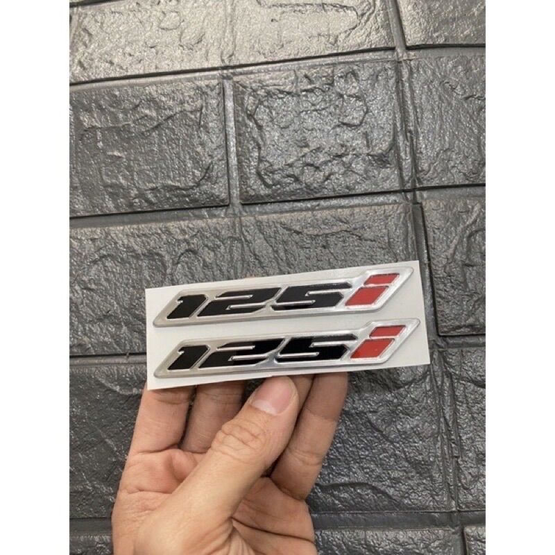 Cặp tem logo nổi số 125i - 150i click 125 150, vario 125 150 2016 2017 2018 2019 2020
