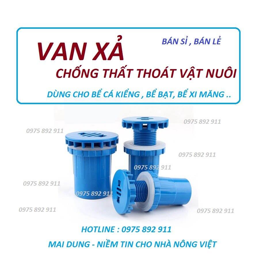 Van xả đáy hồ, bể bạt nuôi ốc ếch cá lươn