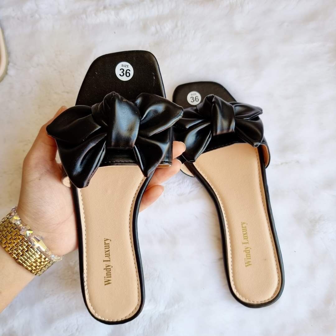 Dép nữ đính nơ luxury cao cấp