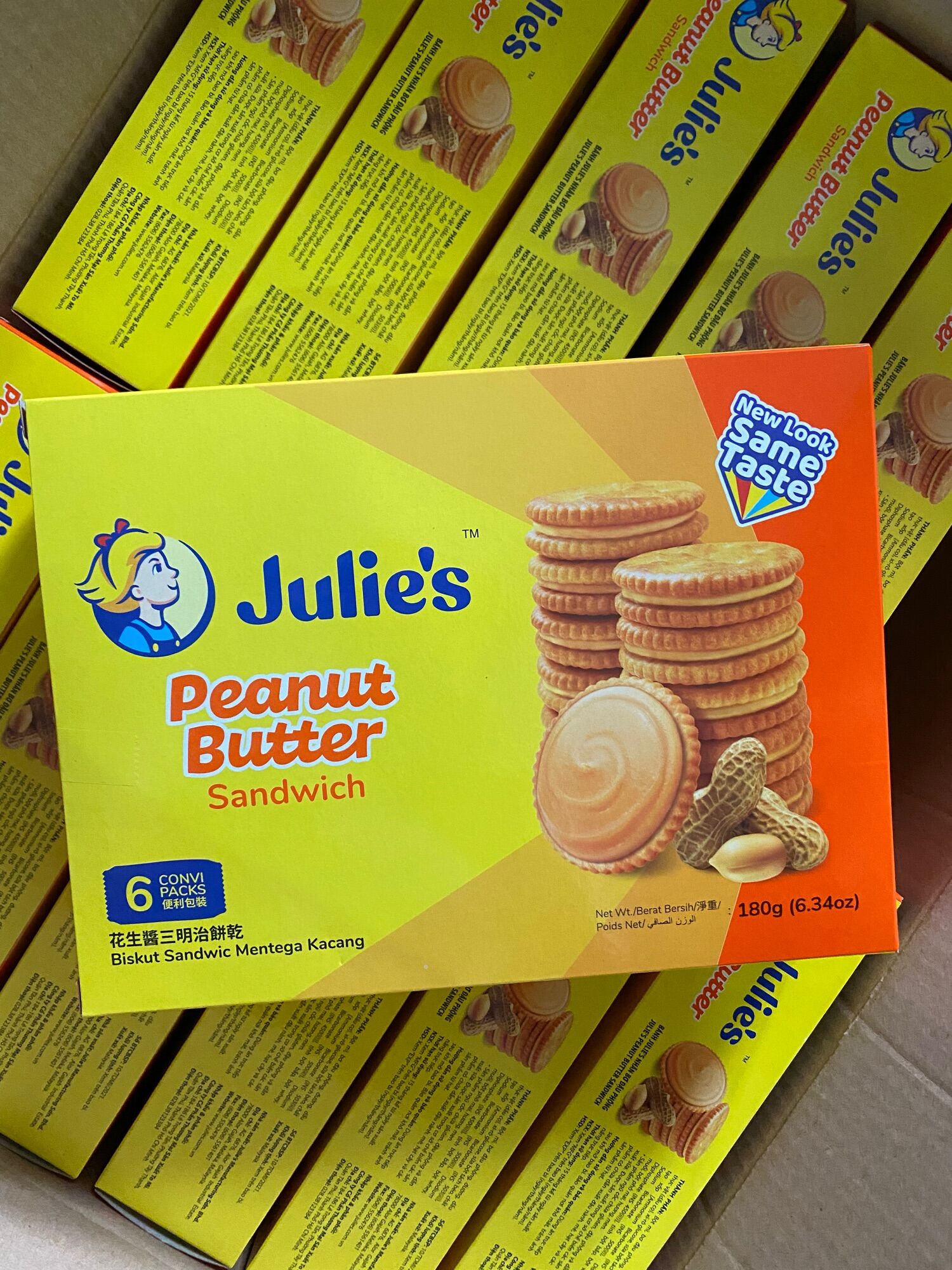 Bánh quy bơ đậu phộng julie s 180g mẫu mới
