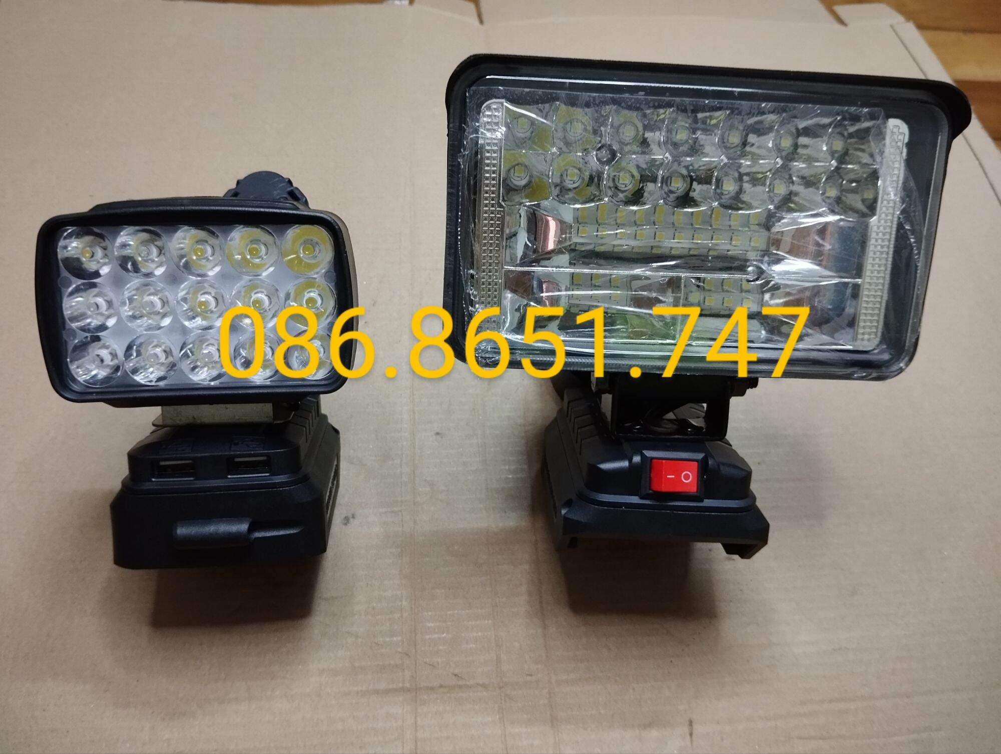 Đèn led sử dụng pin dca, dongcheng 20v