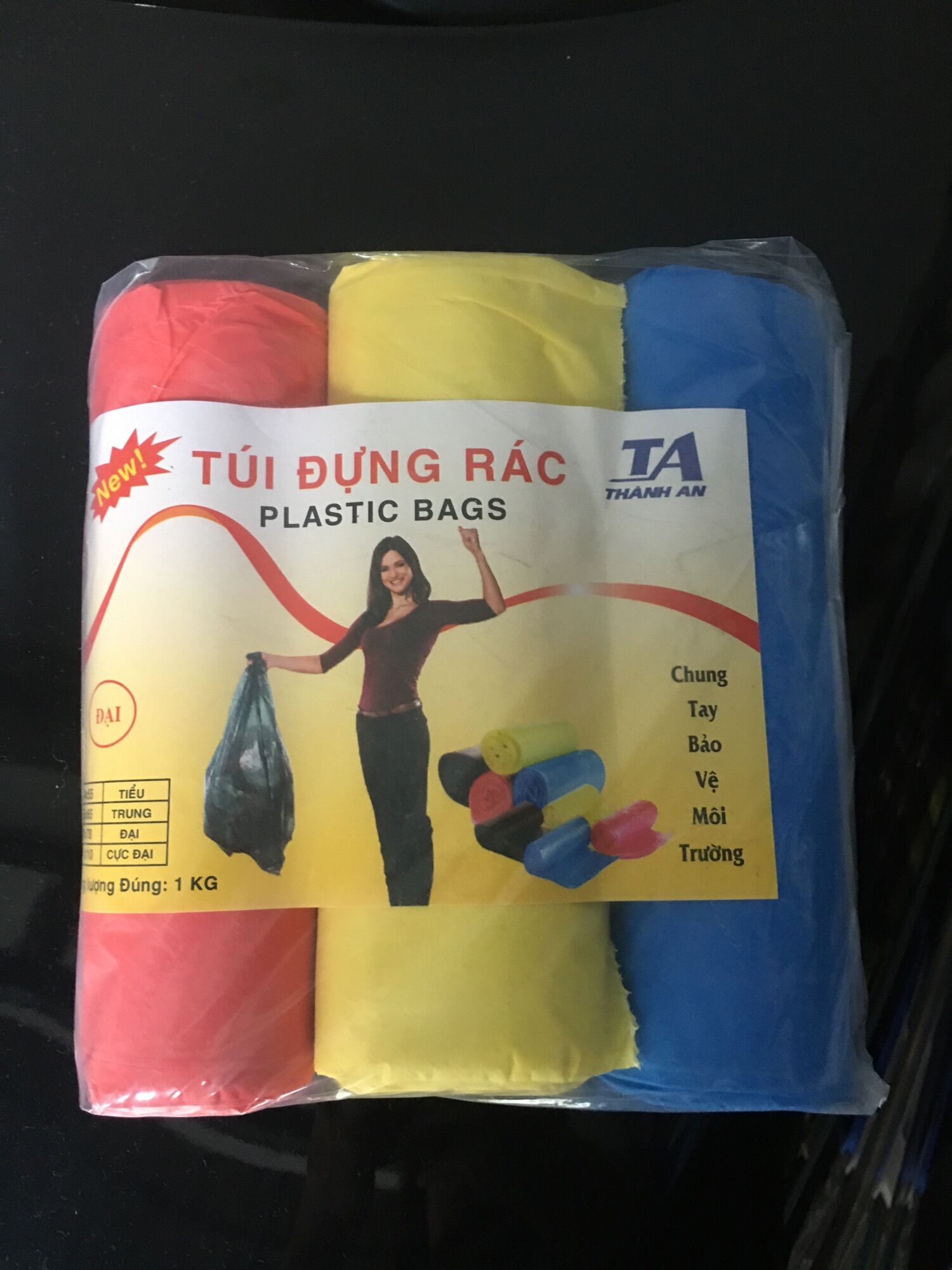 [HCM]Bao đựng rác tiểutrungđại 1kg gồm 3 cuộn