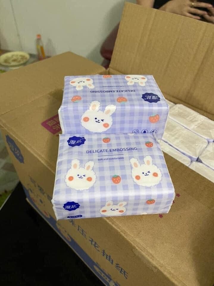 Set 10 bịch Giấy ăn thỏ tím nội địa trung