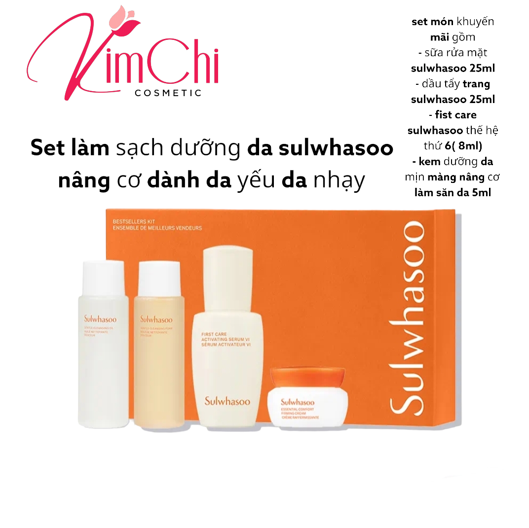 Set làm sạch dưỡng da sulwhasoo nâng cơ dành da yếu da nhạy