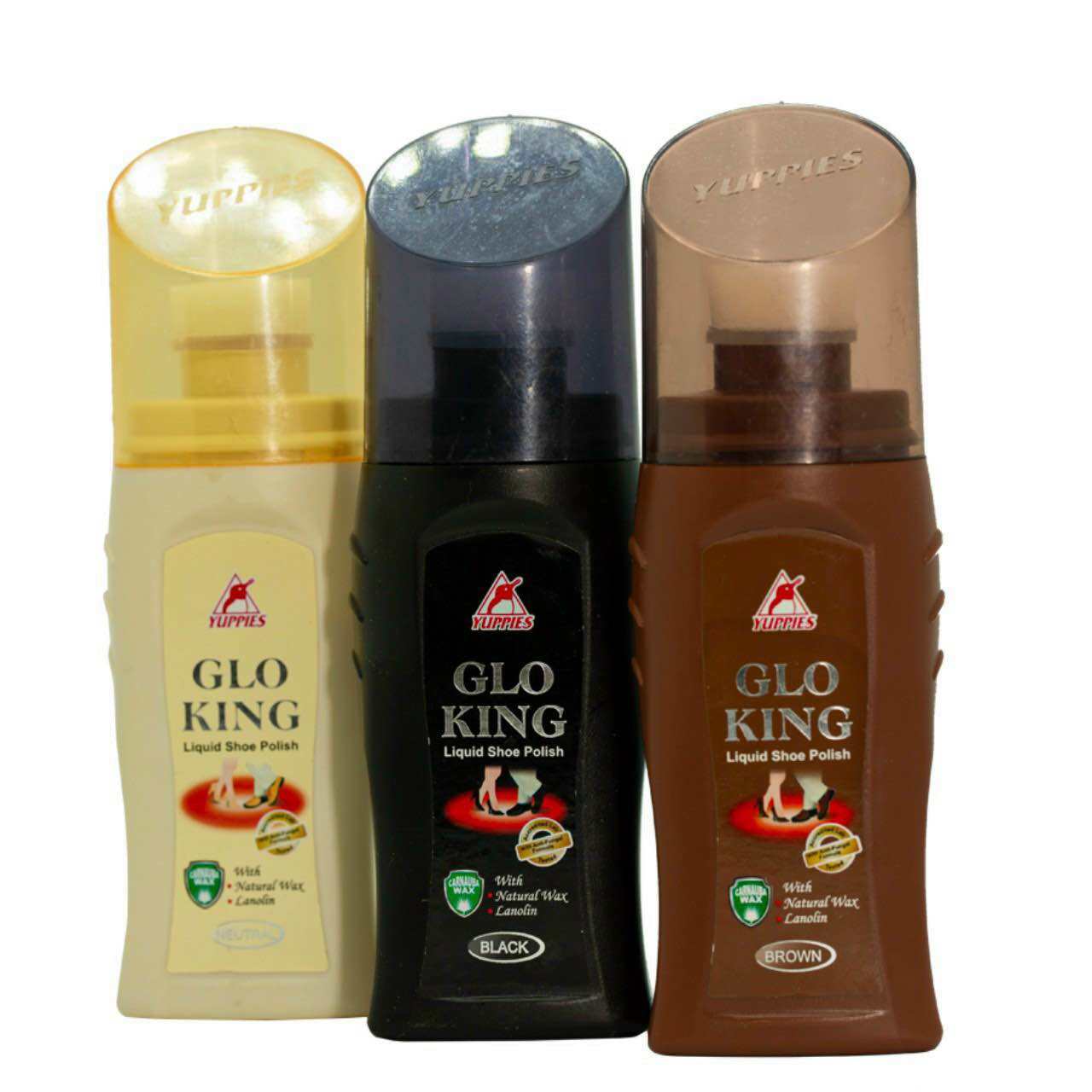 Xi đánh giày Malaysia Glo king màu đen nâu và không màu, xi nước đánh giày