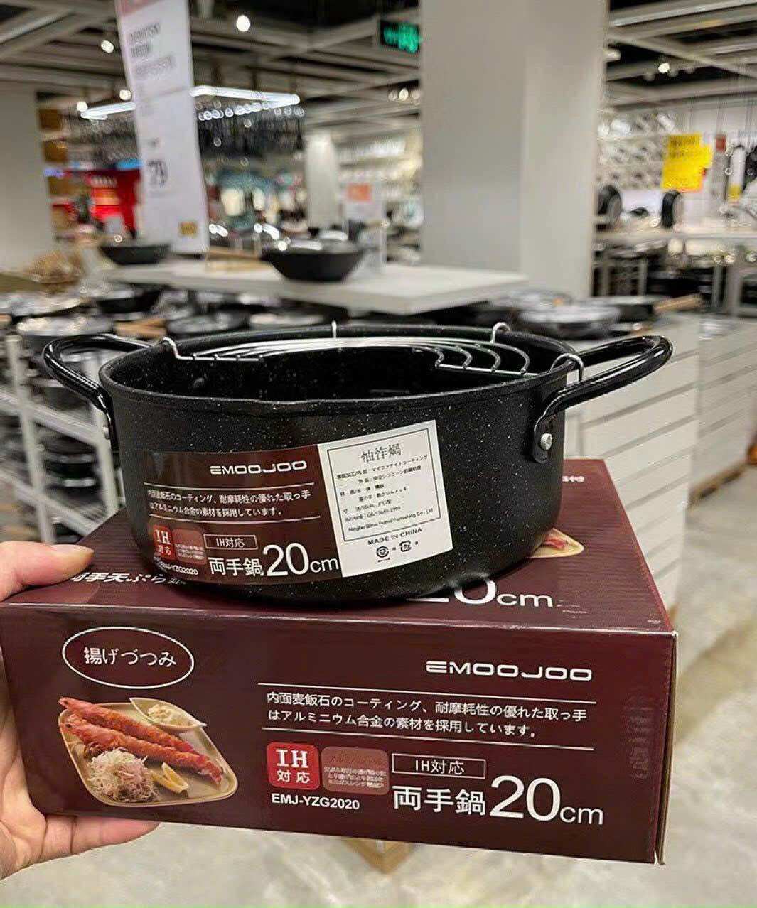 Nồi chiên ngập dầu size 20cm tặng kèm vỉ gác nồi