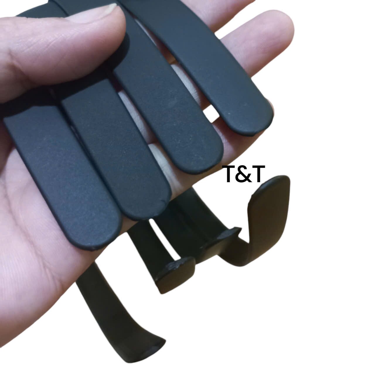 Bờm cài tóc nhựa cứng đen bóng/nhám (bản 1p5)