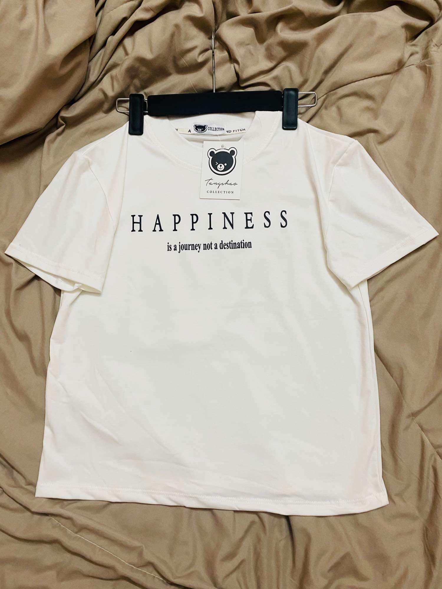 Áo Thun BABYTEE chữ HAPPINESS, chất COTTON 4 chiều