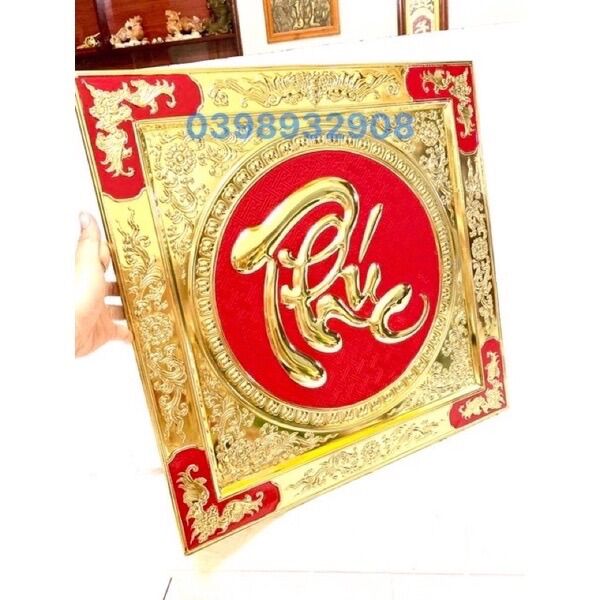 Tranh chữ phúc đo 55 x 55 cm
