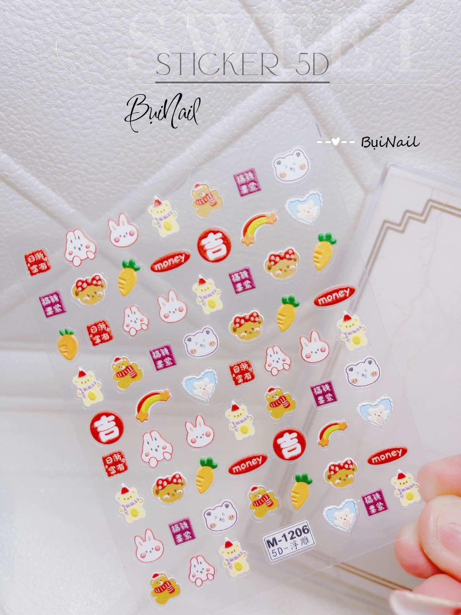 STICKER NỔI 5D MẪU MỚI