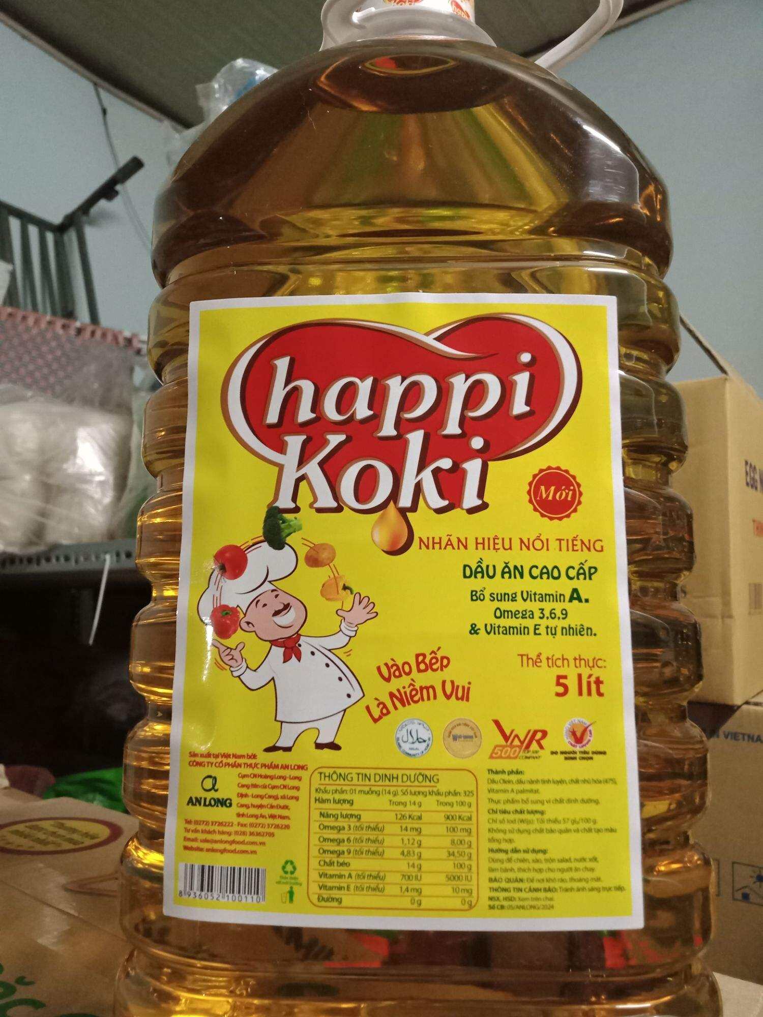 dầu ăn happy cookie 5 l it