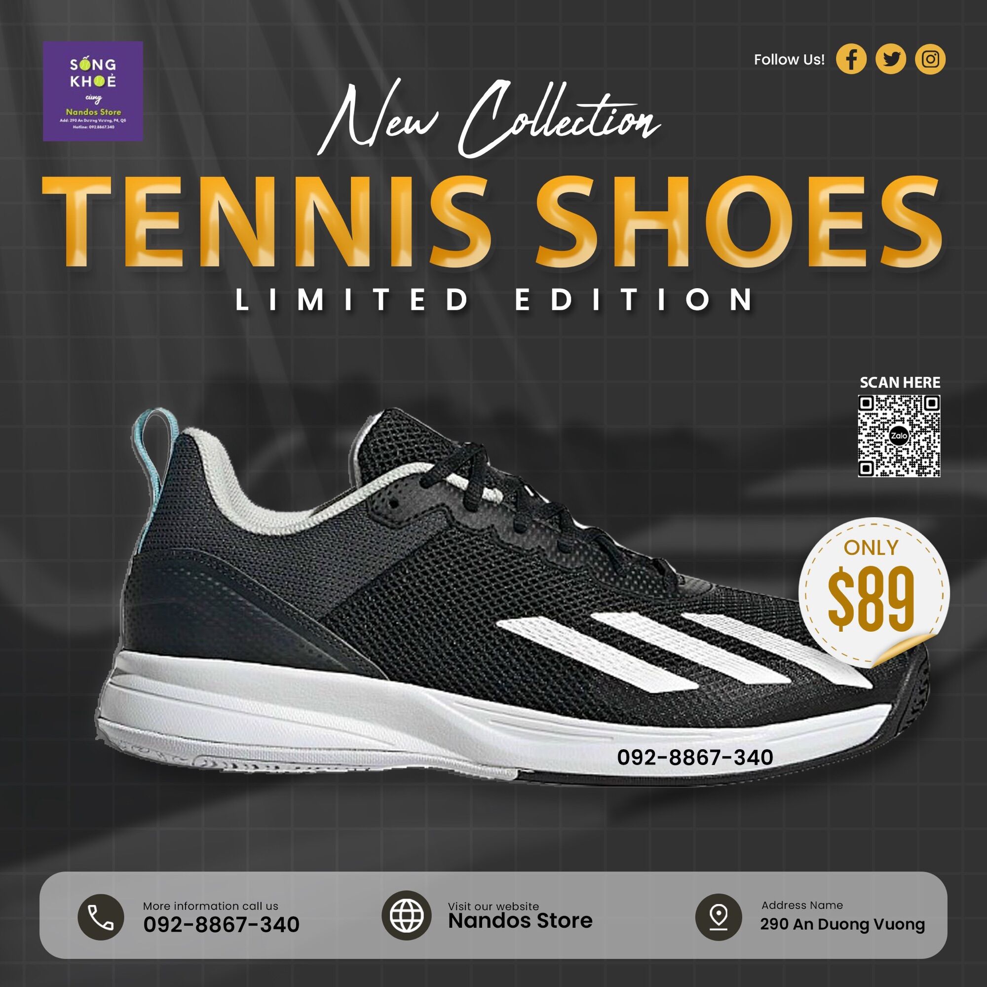 Giày tennis addias 🎾Courtfash speed 2023