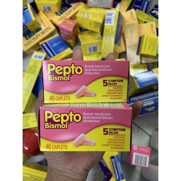 Viên tiêu hóa 40v Pepto Bismol chuẩn Mỹ