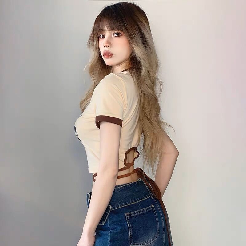 ÁO CROPTOP XINH VIỀN QUẤN EO ÉO H30
