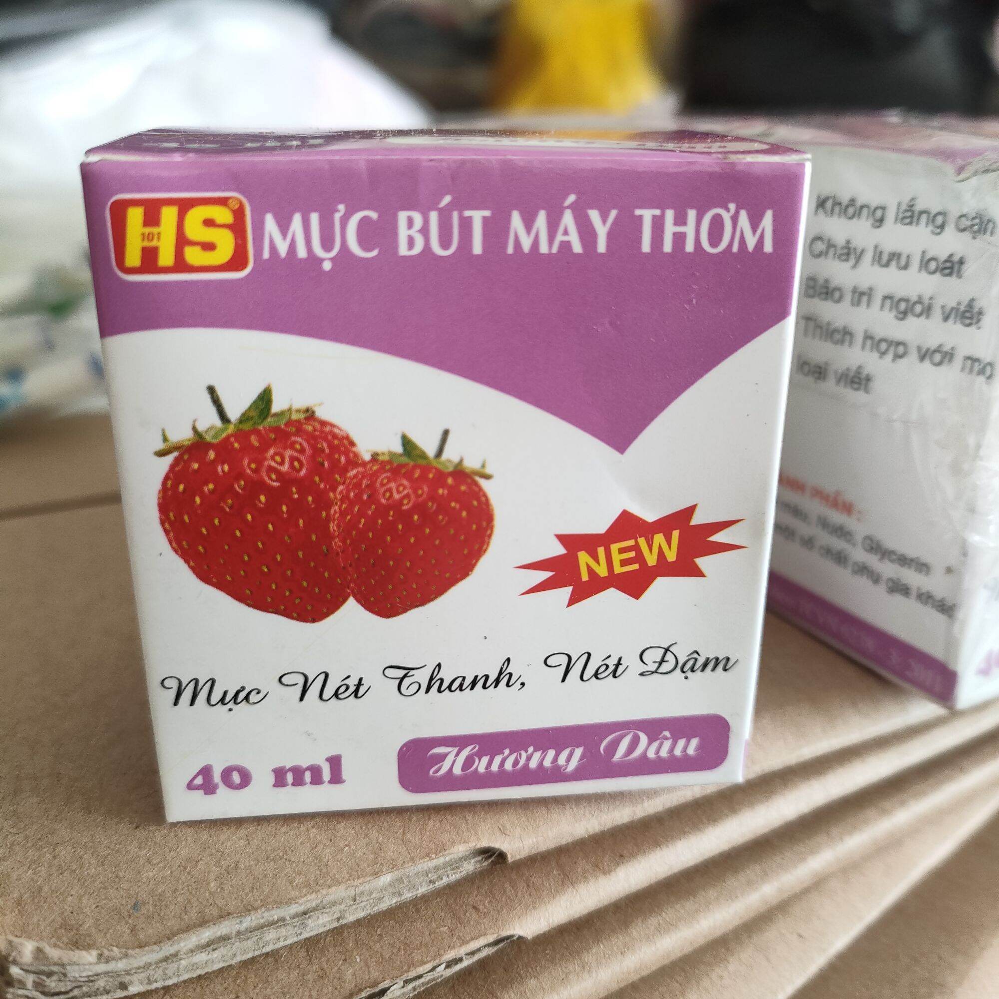 Mực bút máy HS 40ml có hương thơm mùi dâu