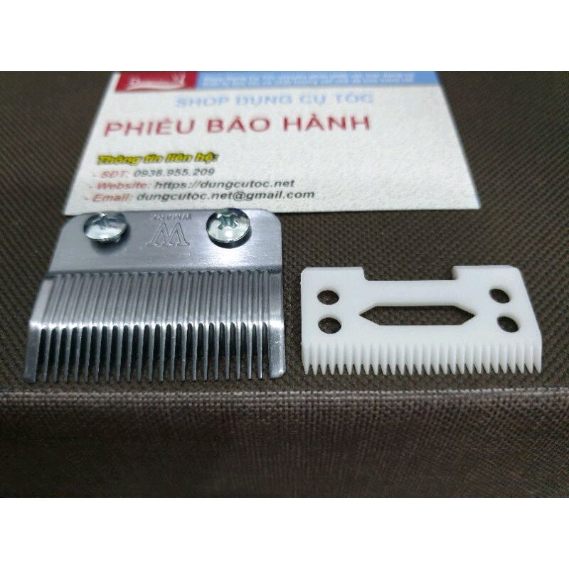 Lưỡi Sứ Tông Đơ Cắt Ngọt Lắp Cho Máy Kemei, Wahl. Bộ Lưỡi Thép Wmark Silver Cho Tông Fade. (Ảnh thật). 