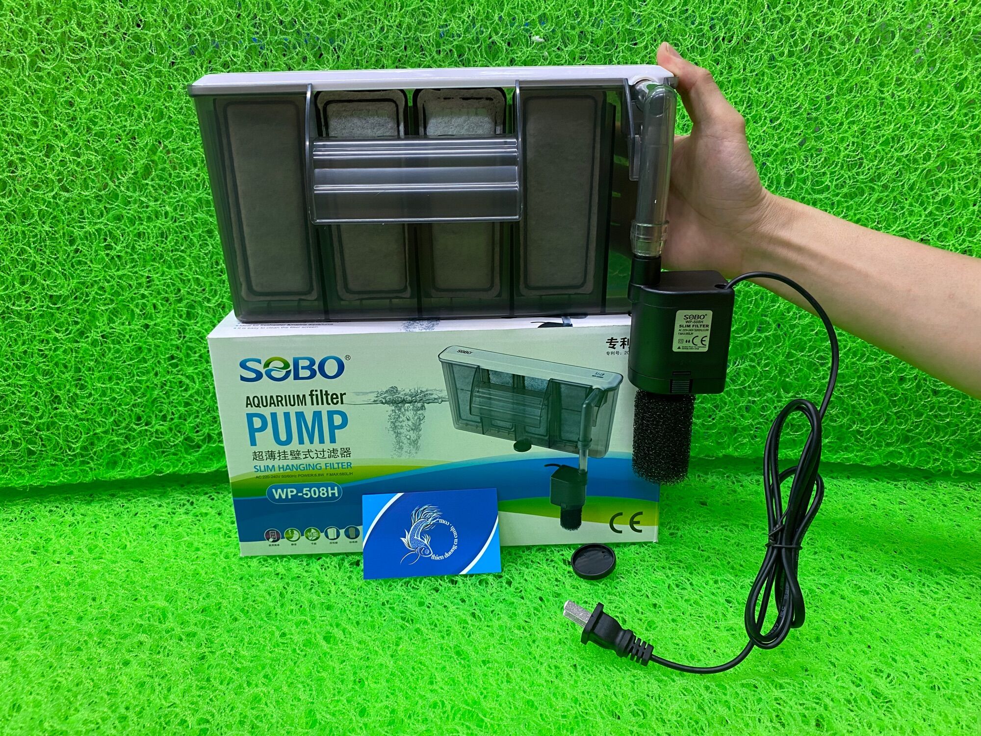 Lọc thác treo thành hồ cá sobo wp 508h - công suất 6.8w